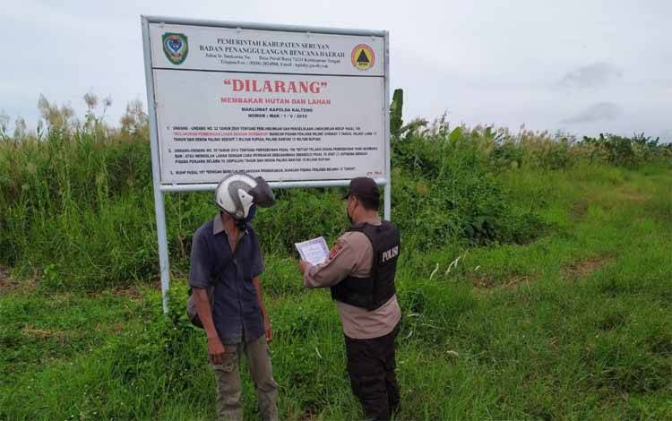 Polsek Seruyan Hilir gencar melaksanakan sosialisasi pencegahan Karhutla