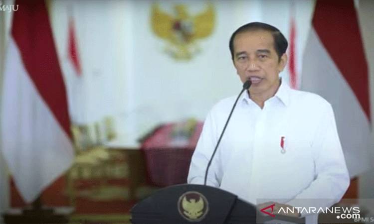 Tangkapan Layar - Presiden RI Joko Widodo mengajak seluruh masyarakat untuk memerangi aksi-aksi terorisme dan radikalisme, setelah terjadinya aksi teror bom bunuh diri di pintu gerbang Gereja Katedral Makassar, Kota Makassar, Sulawesi Selatan, Minggu (28/3/2021). (ANTARA/HO-Youtube Sekretariat Presiden)