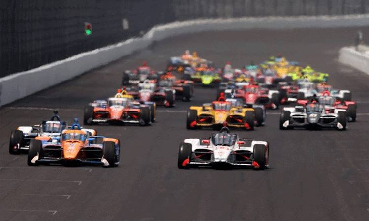 Gambaran umum balap Indianapolis 500 ke-104 di Indianapolis Motor Speedway, Indianapolis, Indiana, Amerika Serikat. (23/8/2020) (Gregory Shamus/Getty Images North America/Getty Images via AFP)