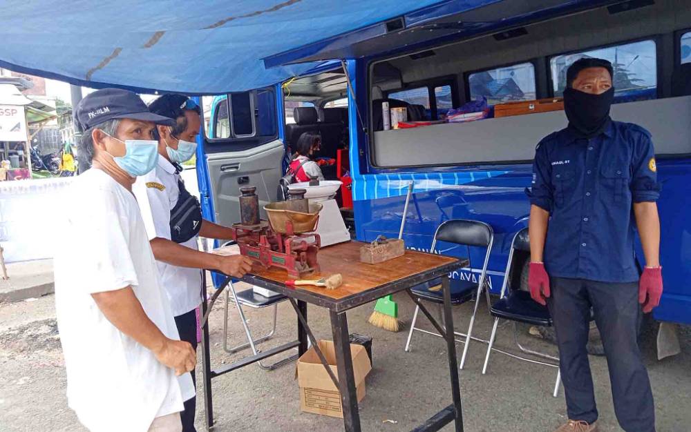 Sidang tera di Pasar Tamiang Layang, Rabu, 18 Agustus 2021.