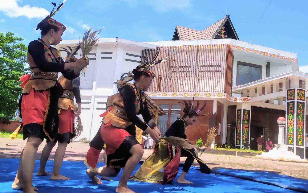 Suasana halaman Museum Kayu Sampit, baru-baru ini sudah mulai diadakan kegiatan.