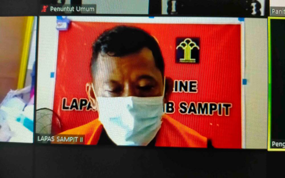 Bambang Prayitno terdakwa kasus Sabu.
