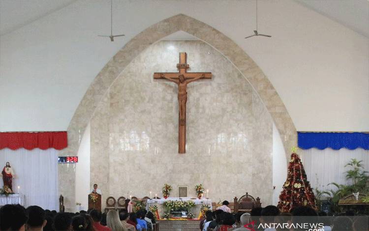 Arsip Foto. Suasana acara perayaan Natal di Kota Palangka Raya. (ANTARA/Rendhik Andika)