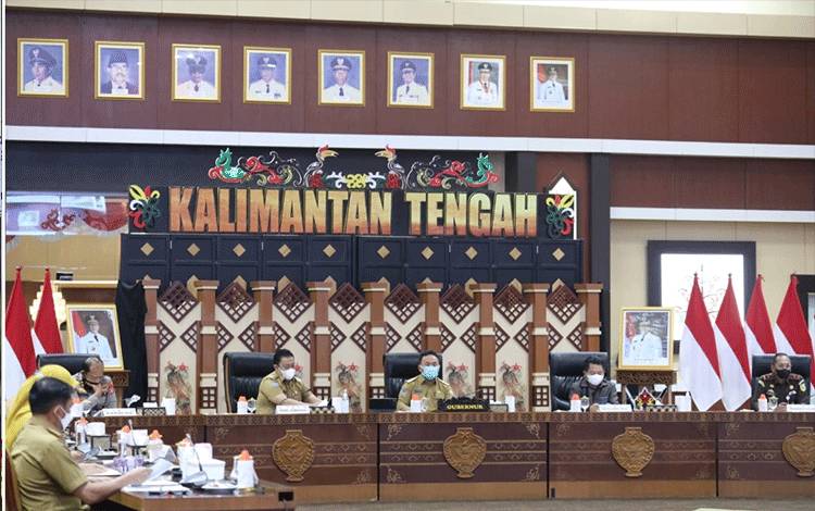 Rakor tertutup penanganan Covid-19 lingkup Provinsi Kalteng.
