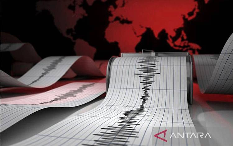 Ilustrasi - Gempa bumi yang tercatat oleh seismometer. ANTARA/Shutterstock/aa.
