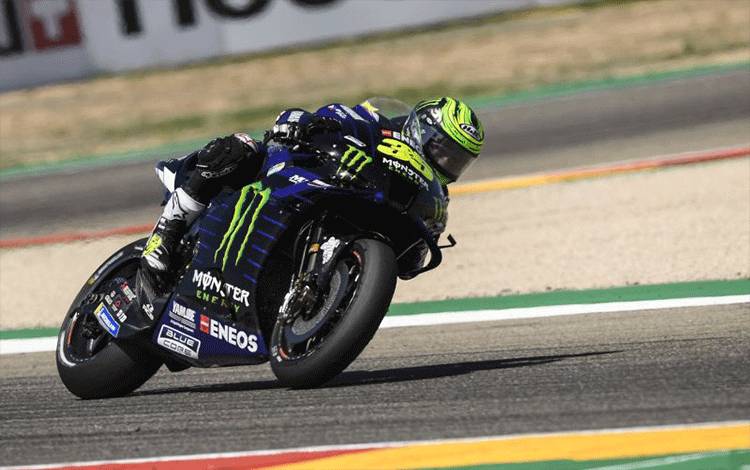 Pebalap tim Monster Energy Yamaha MotoGP Cal Crutchlow menjalani Grand Prix Aragon. ANTARA/HO VIA YAMAHA RACING