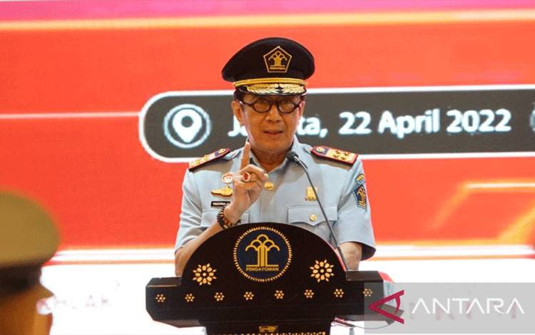 Menteri Hukum dan Hak Asasi Manusia (Menkumham) RI Yasonna Hamonangan Laoly. (ANTARA/HO-Humas Kemenkumham)