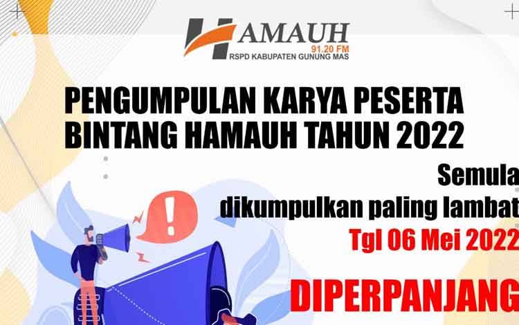 Pengumulan karya lomba unjuk bakat Bintang Hamauh 2022 diperpanjang
