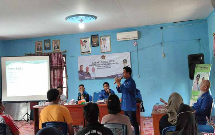 Safari jurnalistik yang di laksanakan PWI Barito Utara di Desa Bintang Ninggi II, Jumat 10 Juni 2022