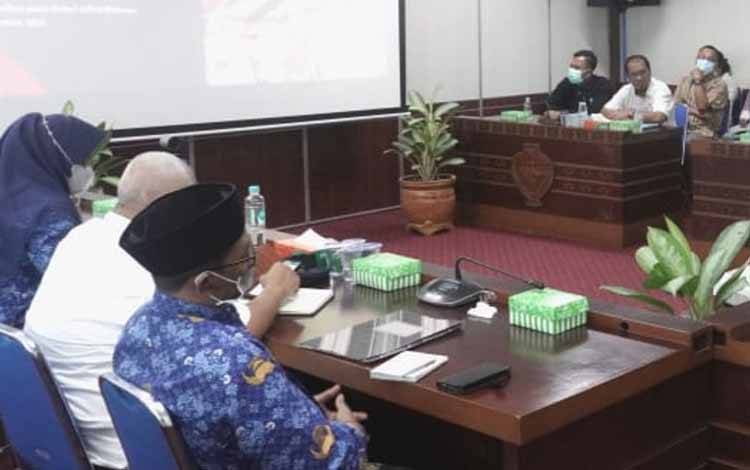 Rapat evaluasi TPID terhadap hasil rilis BPS terkait inflasi Kalteng bulan Oktober 2022. (FOTO: ISTIMEWA)