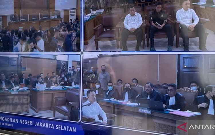 Suasana persidangan terkait kasus pembunuhan Brigadir Nofriansyah Yosua Hutabarat (Brigadir J) dengan terdakwa Richard Eliezer (Bharada E), Kuat Maruf, dan Ricky Rizal (Bripka RR) di Pengadilan Negeri Jakarta, Jakarta, Senin (28/11/2022). ANTARA/Putu Indah Savitri