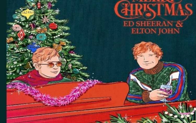 Sampul lagu "Merry Christmas" dari Ed Sheeran dan Elton John (ANTARA/Instagram @eltonjohn)
