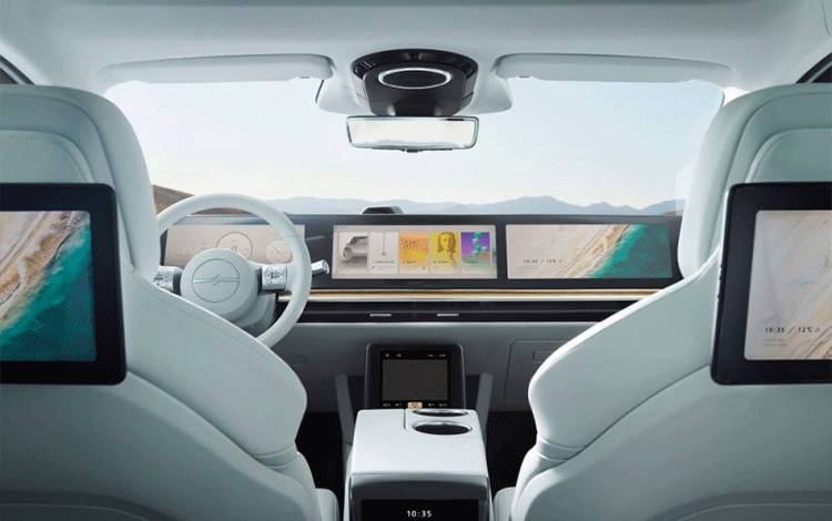 Prototipe interior dari kendaraan listrik Sony Honda Mobility. (Sony Honda Mobility)