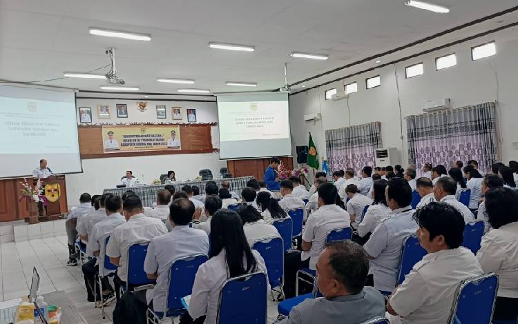 Situasi forum perangkat daerah yang dilaksanakan di aula Bappedalitbang Gunung Mas, Rabu, 15 Maret 2023. (FOTO: RISKA YULYANA)