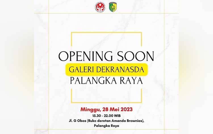 Grand Opening Galeri Dekranasda Kota Palangka Raya. (FOTO: ISTIMEWA)