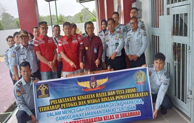 Kanwil Kemenkum HAM Kalimamtan Tengah sidak ke Lapas Kelas III Sukamara pada Jumat, 14 Juli 2023.(NORHASANAH)