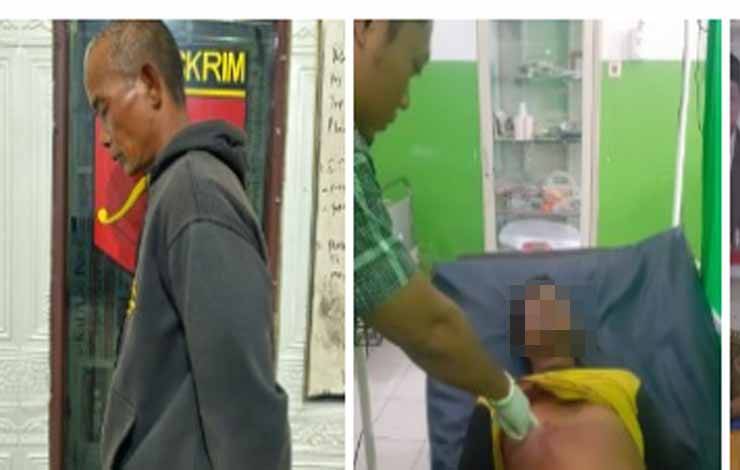 Pelaku penusukan M Arsyad (kiri) dan korban (Franki Harahap (kanan)