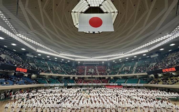 Pembukaan kejuaraan dunia kempo World Taikai Tokyo 2023, Minggu (8/10). (ANTARA/HO- KBRI Tokyo)