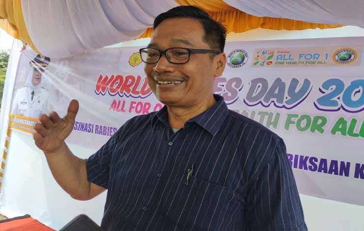 Kepala Dinas Pertanian dan Ketahanan Pangan atau DPKP Kota Palangka Raya, Sugiyanto.(FOTO: TESTI PRISCILLA)