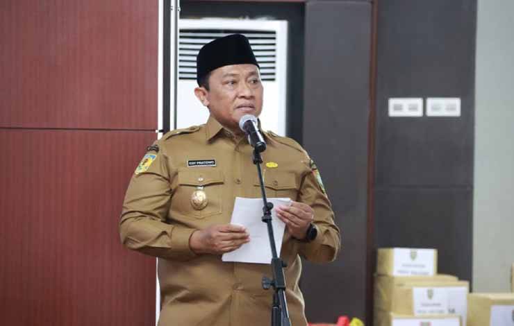 Wakil Gubernur Kalimantan Tengah, Edy Pratowo di Aula Jayang Tingang Kantor Gubernur Kalteng, Selasa, 17 Oktober 2023. (FOTO:ASEP)