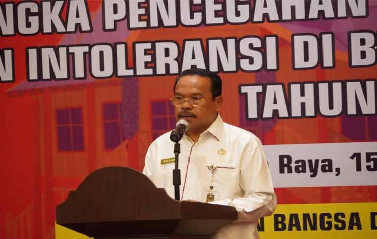 Sekda?Kalteng, Nuryakin saat menyampaikan arahan. (FOTO: DONI)