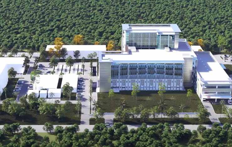 Gambar render rancangan RSUD Hanau di Kabupaten Seruyan. (FOTO:PUPR KALTENG)