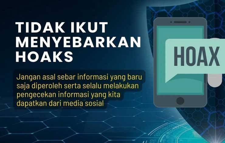 Imbauan tidak menyebarkan info hoaks (Foto : Diskominfo SP Palangka Raya)