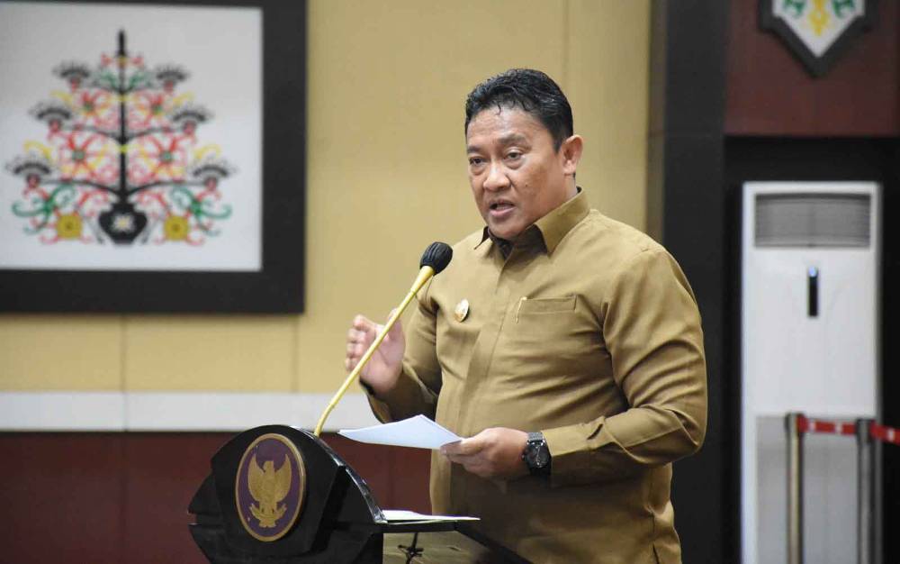 Wakil Gubernur Kalimantan Tengah (Kalteng), Edy Pratowo saat di Aula Jayang Tingang, Selasa, 30 Januari 2024. (FOTO:SETDA KALTENG)