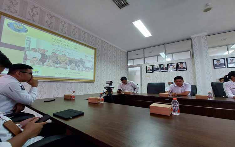 Kegiatan pembekalan magang Komunitas ASN Anti Narkotika di Kantor Badan Nasional Narkotika Republik Indonesia Provinsi Kalteng. (FOTO:JOHANNES)