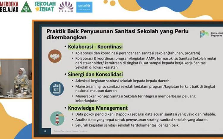 Tangkapan layar Koordinator Bidang Sanitasi Direktorat Perumahan dan Kawasan Pemukima Kementerian PPN/Bappenas Wahanudin Laisa dalam Peluncuran Peta Jalan Sanitasi Sekolah 2024-2030 di Jakarta, Senin (26/2/2024). (ANTARA/Astrid Faidlatul Habibah)