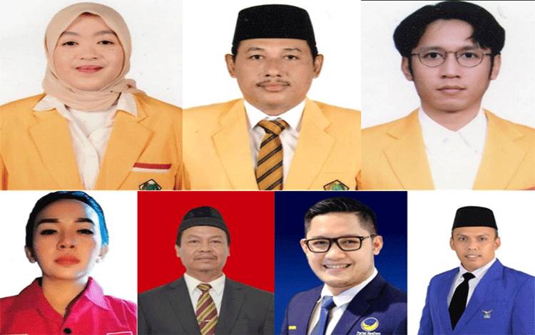Daftar calon penghuni DPRD Kalteng Daerah Pemilihan (Dapil) III berdasarkan penghitungan sainte lague. (FOTO: HERMAWAN)