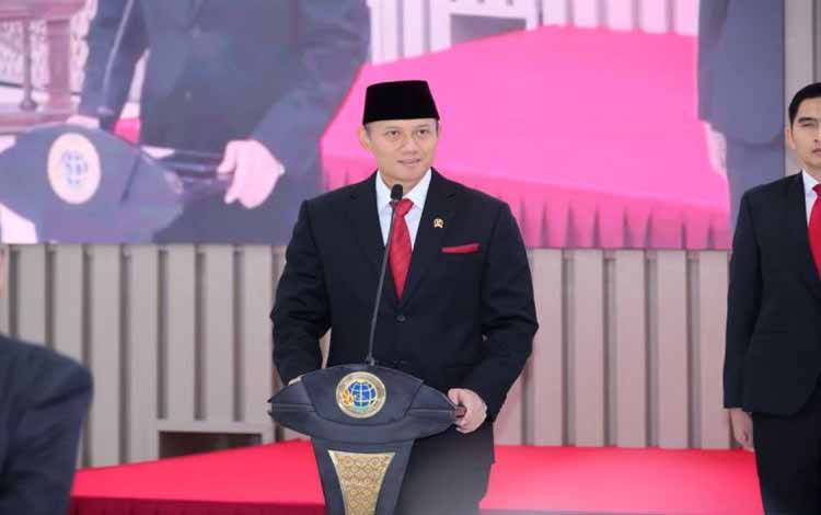 Menteri Agraria dan Tata Ruang/Kepala Badan Pertanahan Nasional (ATR/BPN) Agus Harimurti Yudhoyono (AHY). ANTARA/HO - Kementerian ATR/BPN