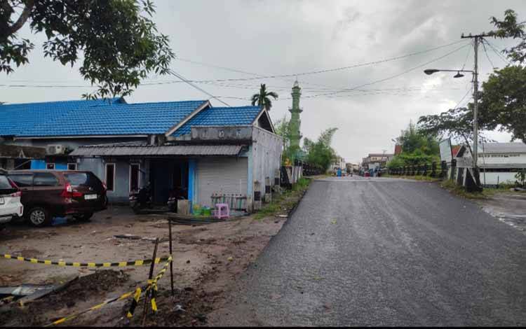 Lokasi kejadian nenek 64 tahun menjadi korban gendam di Jalan Iskandar, Sampit,?Kecamatan Mentawa Baru Ketapang, Kabupaten Kotim. (FOTO: BUDDI)