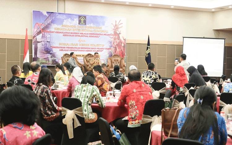 Kegiatan Promosi dan Diseminasi KIK dan Merek Kolektif di Hotel Best Western Palangka Raya, Selasa, 21 Mei 2024. (FOTO:FERY)