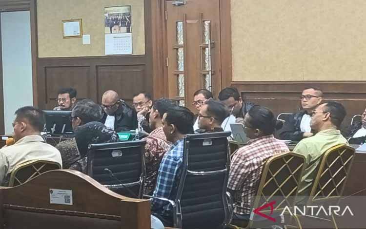 Sidang pemeriksaan saksi kasus pemerasan dan gratifikasi lingkungan Kementan di Pengadilan Tindak Pidana Korupsi (Tipikor) Jakarta, Rabu (22/05/2024). (ANTARA/Agatha Olivia Victoria)