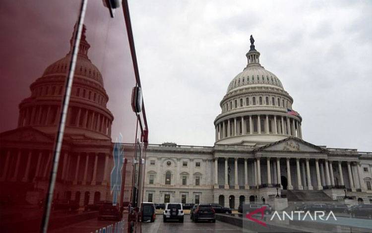 Gedung Capitol tempat Kongres AS berkantor di Washington, Amerika Serikat. (ANTARA/Xinhua/Liu Jie/am.)