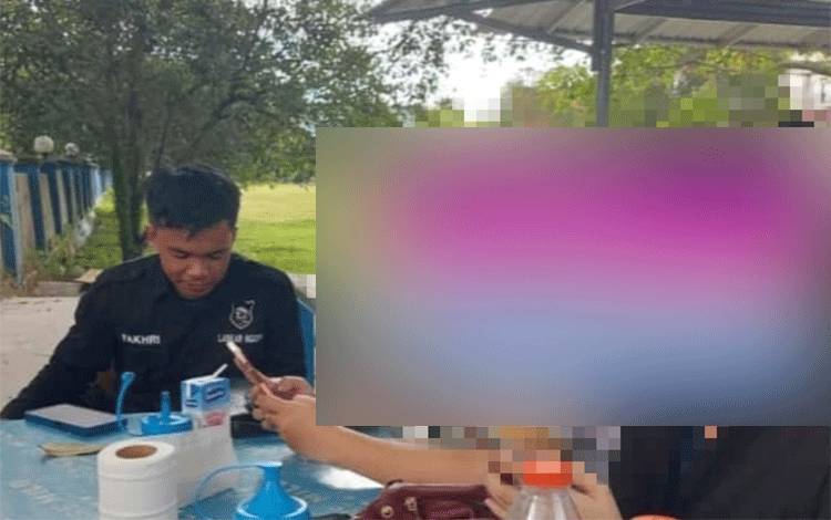 BU saat dibantu mediasi secara online oleh Tim Virtual Police Bidhumas Polda Kalteng (Foto : Tim Virtual Police Bidhumas Polda Kalteng)