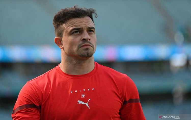 Pemain timnas Swiss Xherdan Shaqiri (AFP/DAN MULLAN)