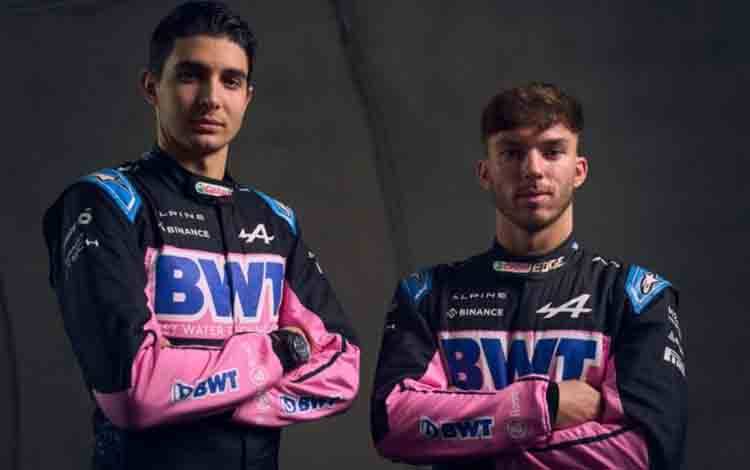 Esteban Ocon dan Pierre Gasly untuk tim balap Alpine. (Formula 1, Alpine)