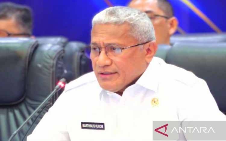 Kepala BNN RI Komjen Marthinus Hukom dalam Konferensi Pers Pengungkapan Kasus Narkotika yang dipantau secara daring di Jakarta, Senin (5/8/2024). (ANTARA/Youtube/humasnewsbnn/Agatha Olivia Victoria)