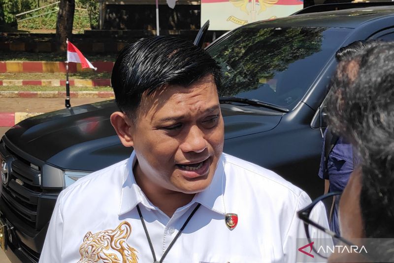 Direktur Reserse Kriminal Khusus Polda Metro Jaya, Kombes Pol. Ade Safri Simanjuntak saat ditemui di lapangan Satlat Korbrimob Polri Cikeas, Bogor, Jawa Barat, Selasa (13/8/2024). ANTARA/Ilham Kausar