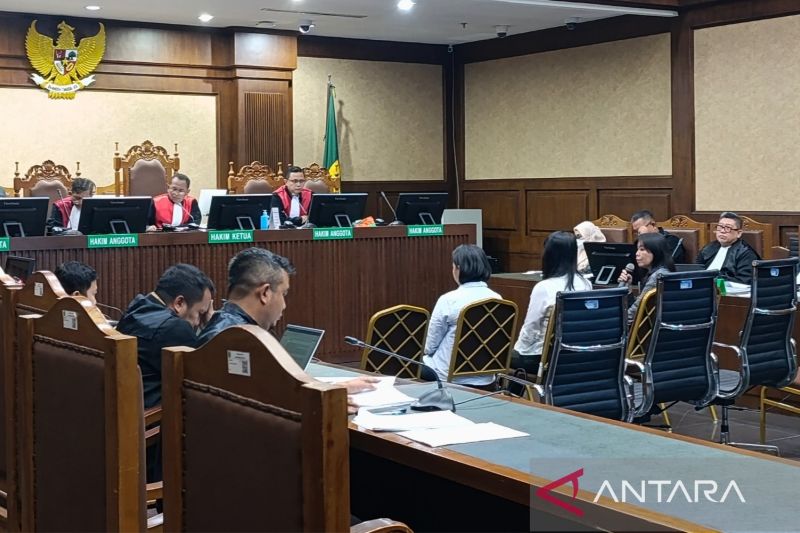 Sidang pemeriksaan saksi kasus dugaan korupsi pengadaan sistem proteksi TKI Kemnaker di Pengadilan Tindak Pidana Korupsi (Tipikor) Jakarta, Selasa (13/8/2024). (ANTARA/Agatha Olivia Victoria)