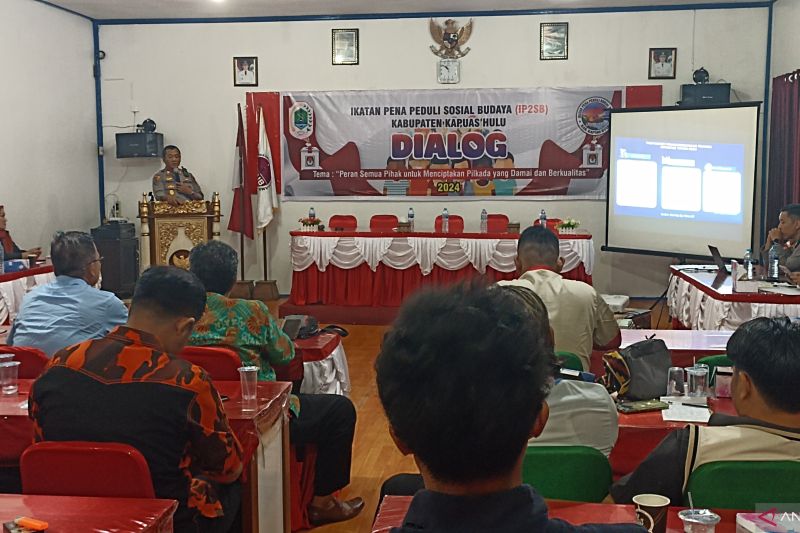 Dialog Pilkada 2024 di wilayah Kapuas Hulu, Kalimantan Barat yang diikuti oleh partai politik dan ormas dalam rangka mewujudkan pilkada damai. ANTARA (Teofilusianto Timotius)