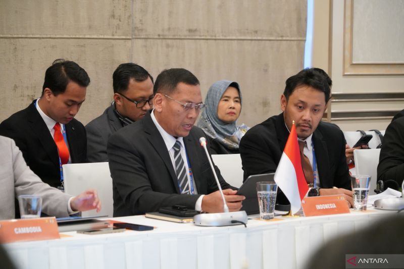 Perwakilan Direktorat Jenderal Imigrasi Kementerian Hukum dan Hak Asasi Manusia RI mengikuti Sidang Pleno Forum Kepala Tempat Pemeriksaan Imigrasi Utama ASEAN (AMICF) Ke-7 di Nha Trang, Vietnam, Selasa (13/8/2024). (ANTARA/HO-Ditjen Imigrasi Kemenkumham)