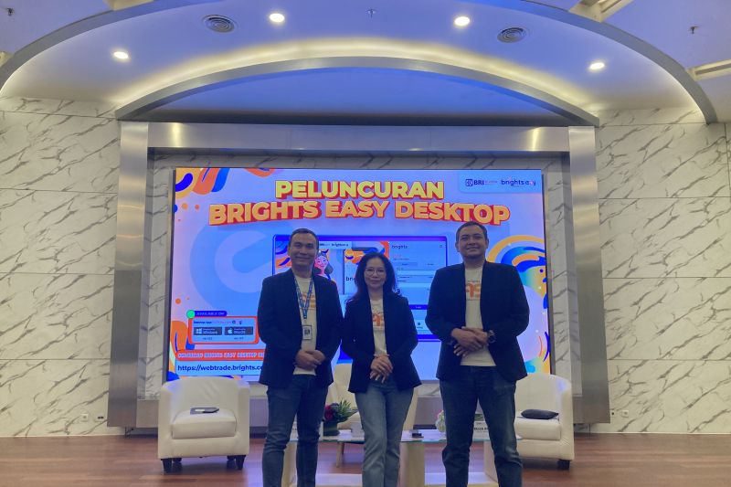 Konferensi pers peluncuran BRIGHTS Easy versi desktop oleh BRI Danareksa Sekuritas (BRIDS) di Jakarta, Rabu (14/8/2024). (ANTARA/HO-BRI Danareksa Sekuritas (BRIDS))