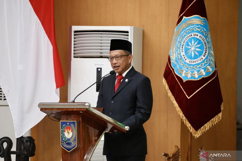 Mendagri Tito Karnavian di Gedung Sasana Bhakti Praja Kantor Pusat Kemendagri, Jakarta, Kamis (15/8/2024). ANTARA/HO-Puspen Kemendagri