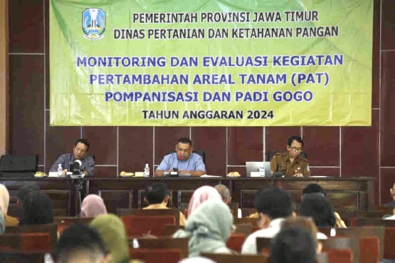 Direktur Jenderal Prasarana dan Sarana Pertanian (Dirjen PSP) Kementerian Pertanian (Kementan) Andi Nur Alam Syah dalam Rapat Koordinasi Monitoring dan Evaluasi Kegiatan Pertambahan Areal Tanam (PAT) Provinsi Jawa Timur (Jatim), di Surabaya. ANTARA/HO-Humas Kementan