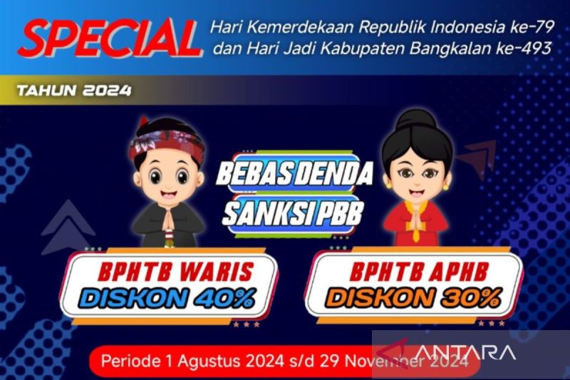 Pengumuman relaksasi pajak oleh Pemkab Bangkalan. (ANTARA/ HO-Pemkab Bangkalan)