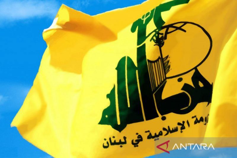 Ilustrasi - Bendera Hizbullah. ANTARA/OANA-IRNA/am.