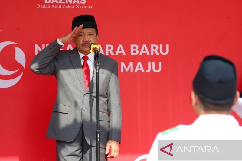 Ketua Baznas RI Noor Achmad saat memperingati Hari Ulang Tahun Kemerdekaan RI ke-79 di Jakarta, Sabtu (17/8/2024). (ANTARA/HO-Baznas RI)